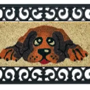 Zerbino in cocco con cornice in gomma stampata Duplo cane 19412 cane Snelle Levering